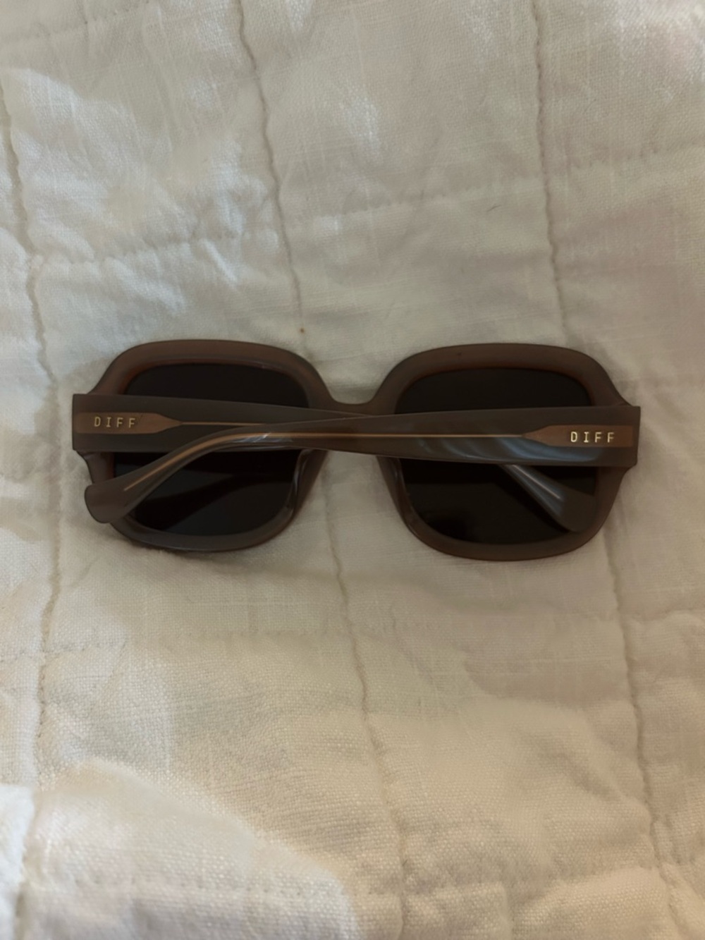 Diff Brown Square Sunglasses